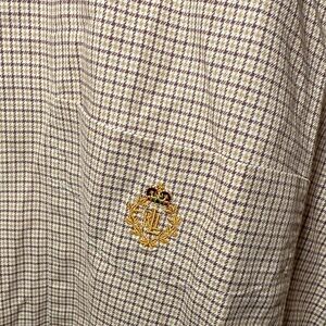 Polo Ralph Lauren Men's Checkered Button Down Shirt "Crown" Logo XXL
